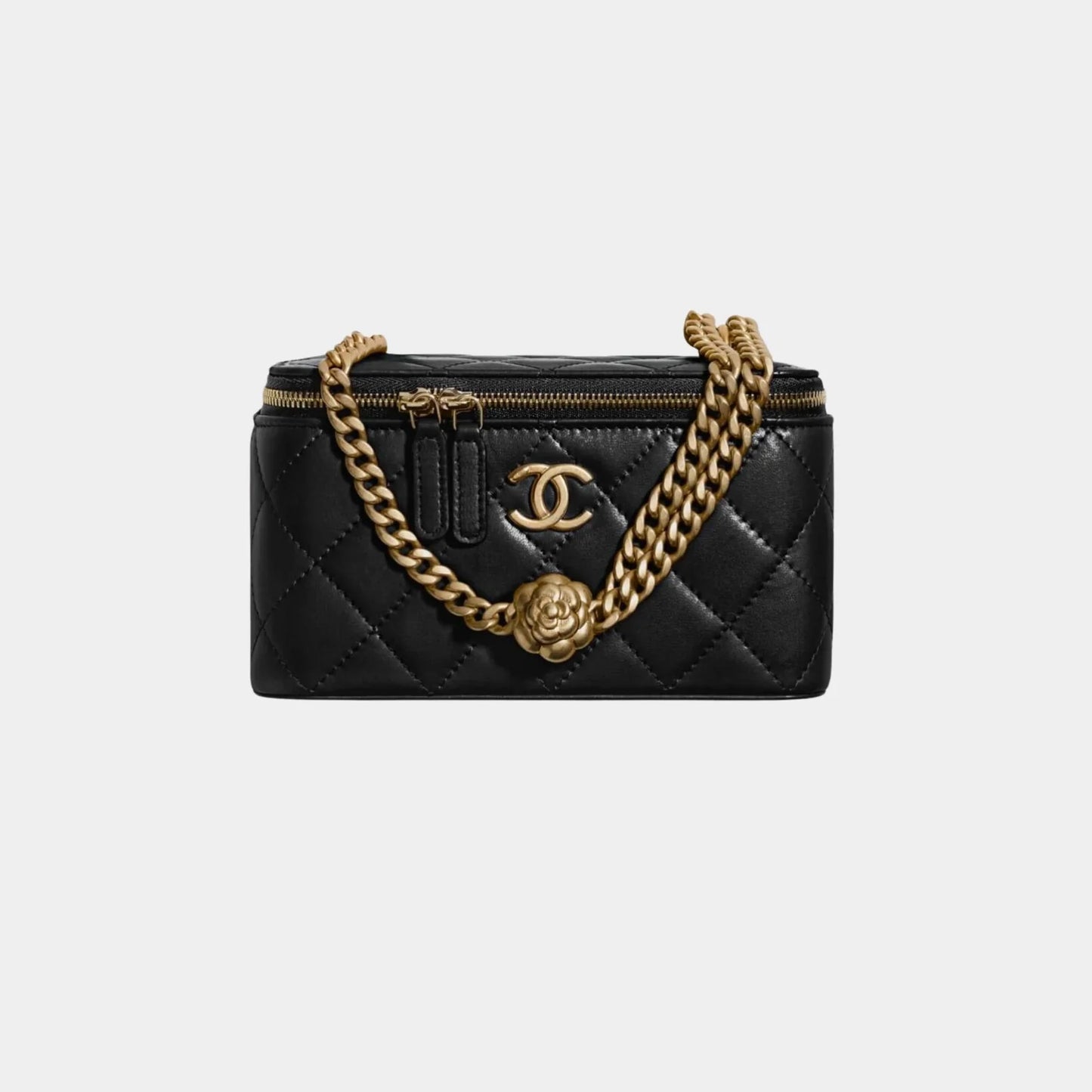 Chanel Vanity with Chain in Lambskin - Black
