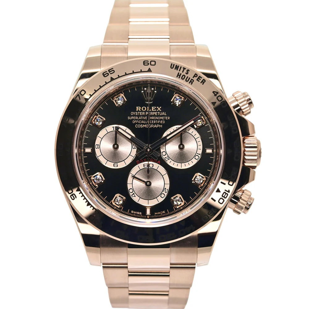 Rolex Cosmograph Daytona 40mm 126505-0002 Bright Black & Sundust Dial with Diamonds