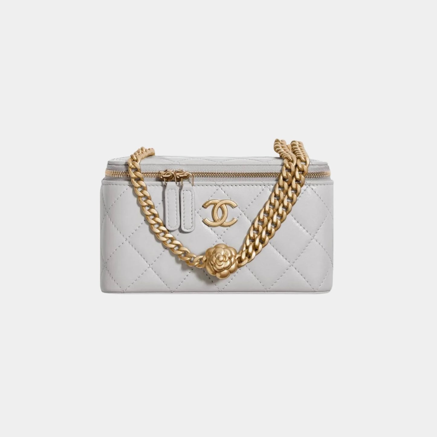 Chanel Vanity with Chain in Lambskin - Grey