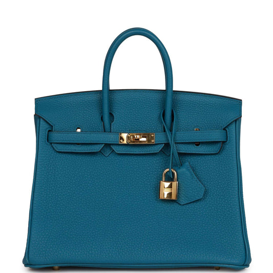 Hermès Birkin 25 Cobalt Togo Gold Hardware