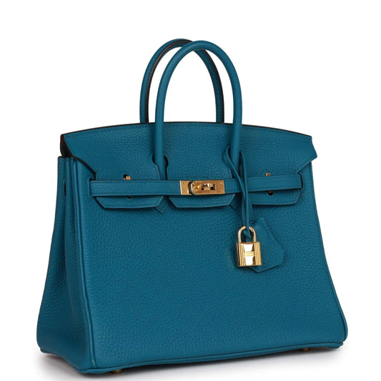 Hermès Birkin 25 Cobalt Togo Gold Hardware