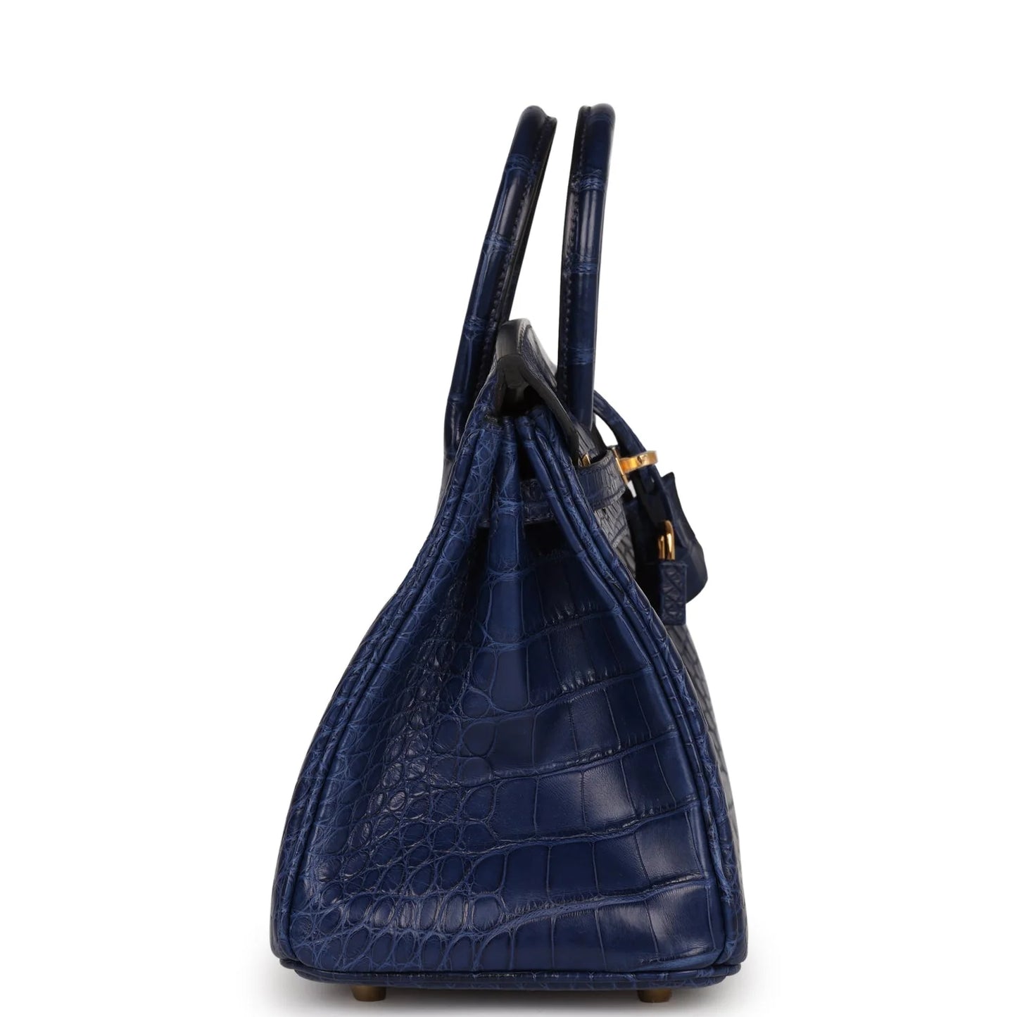 Hermès Birkin 25 Bleu Saphir Matte Alligator Gold Hardware