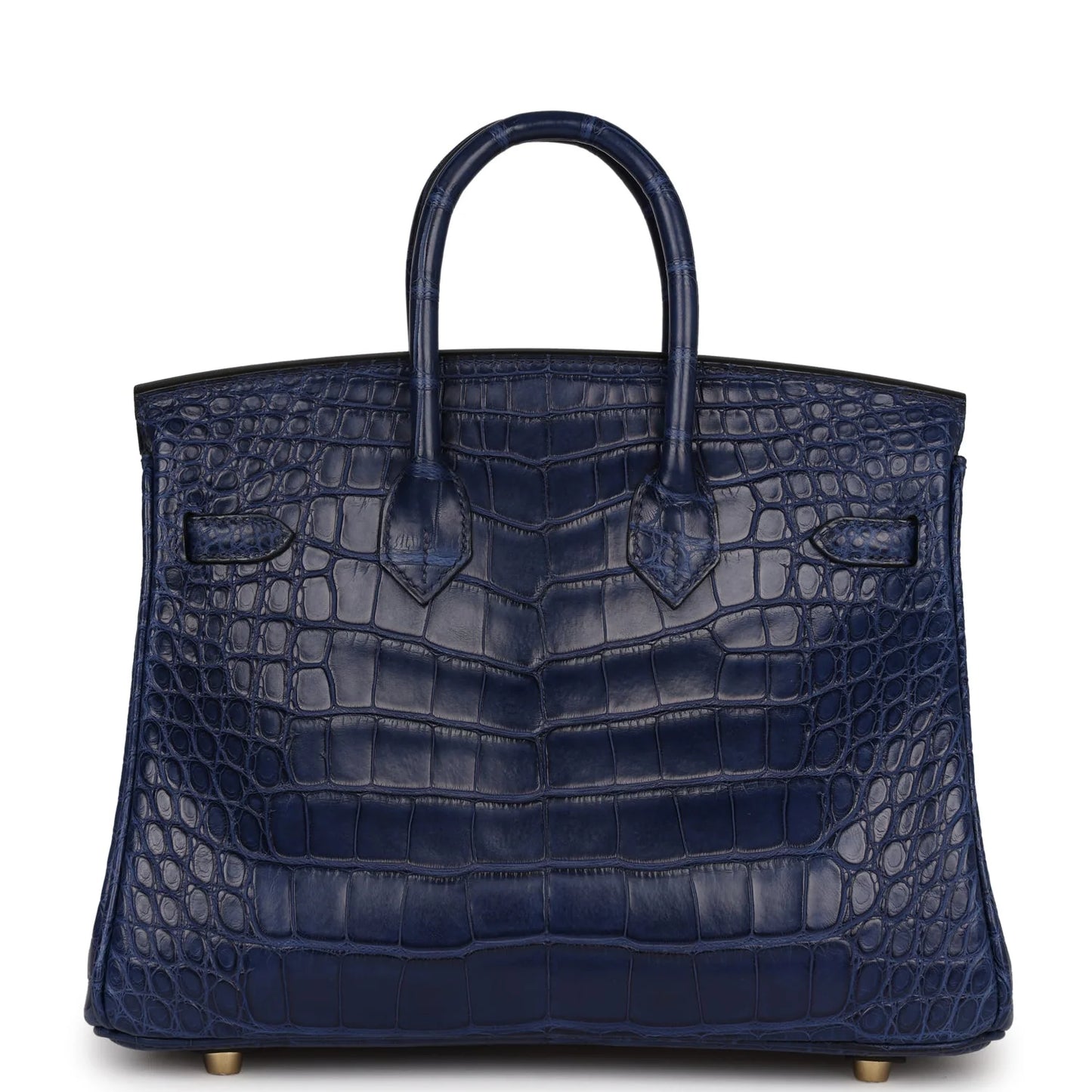 Hermès Birkin 25 Bleu Saphir Matte Alligator Gold Hardware