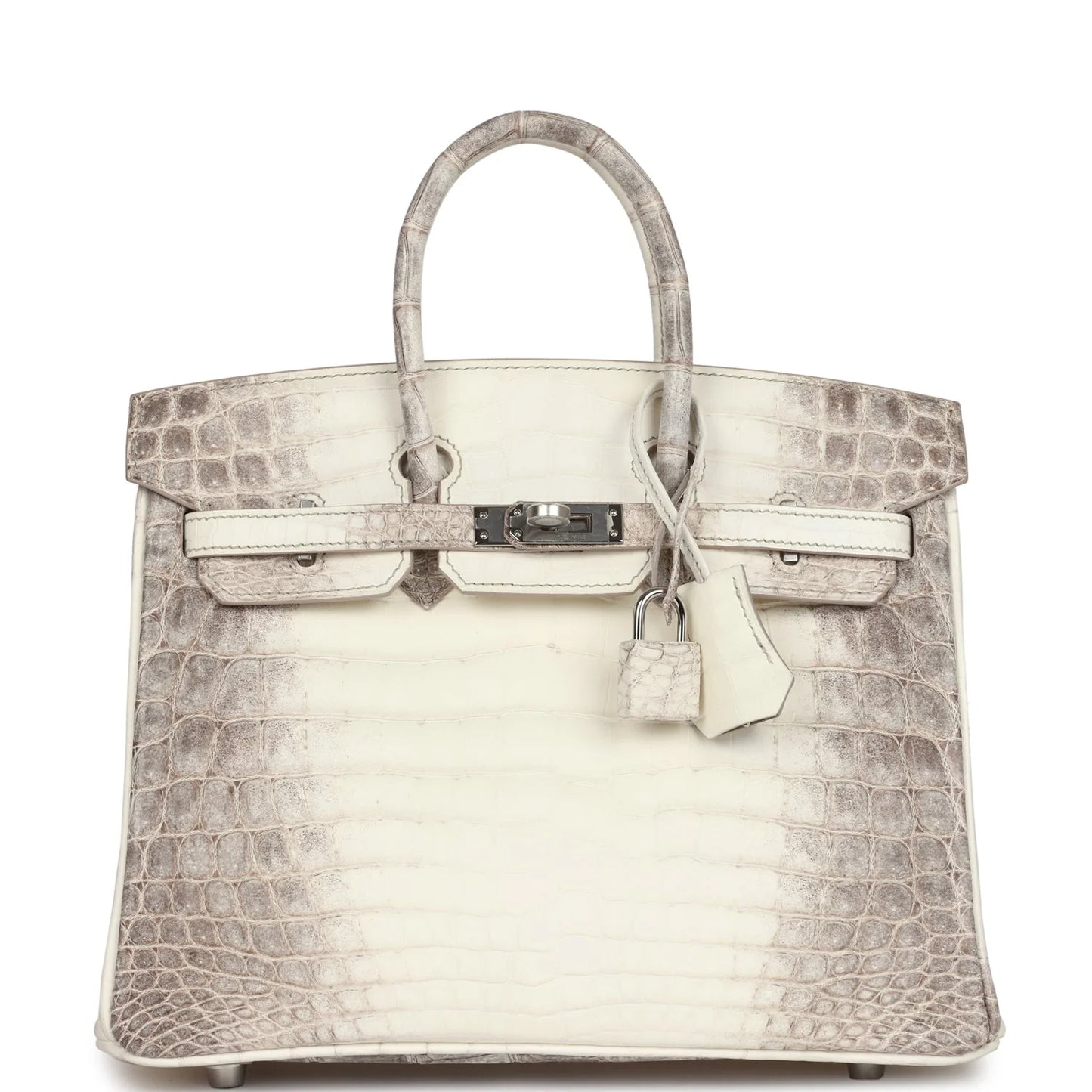 Hermès Birkin 25 Himalaya Niloticus Crocodile Palladium Hardware