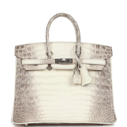 Hermès Birkin 25 Himalaya Niloticus Crocodile Palladium Hardware