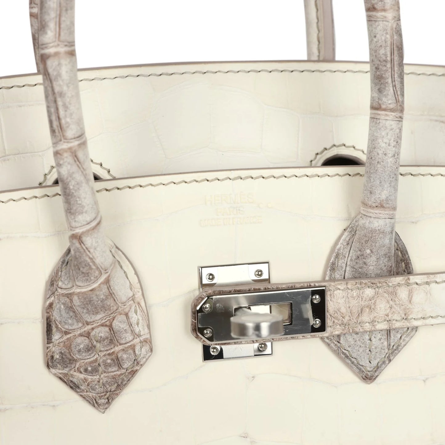 Hermès Birkin 25 Himalaya Niloticus Crocodile Palladium Hardware