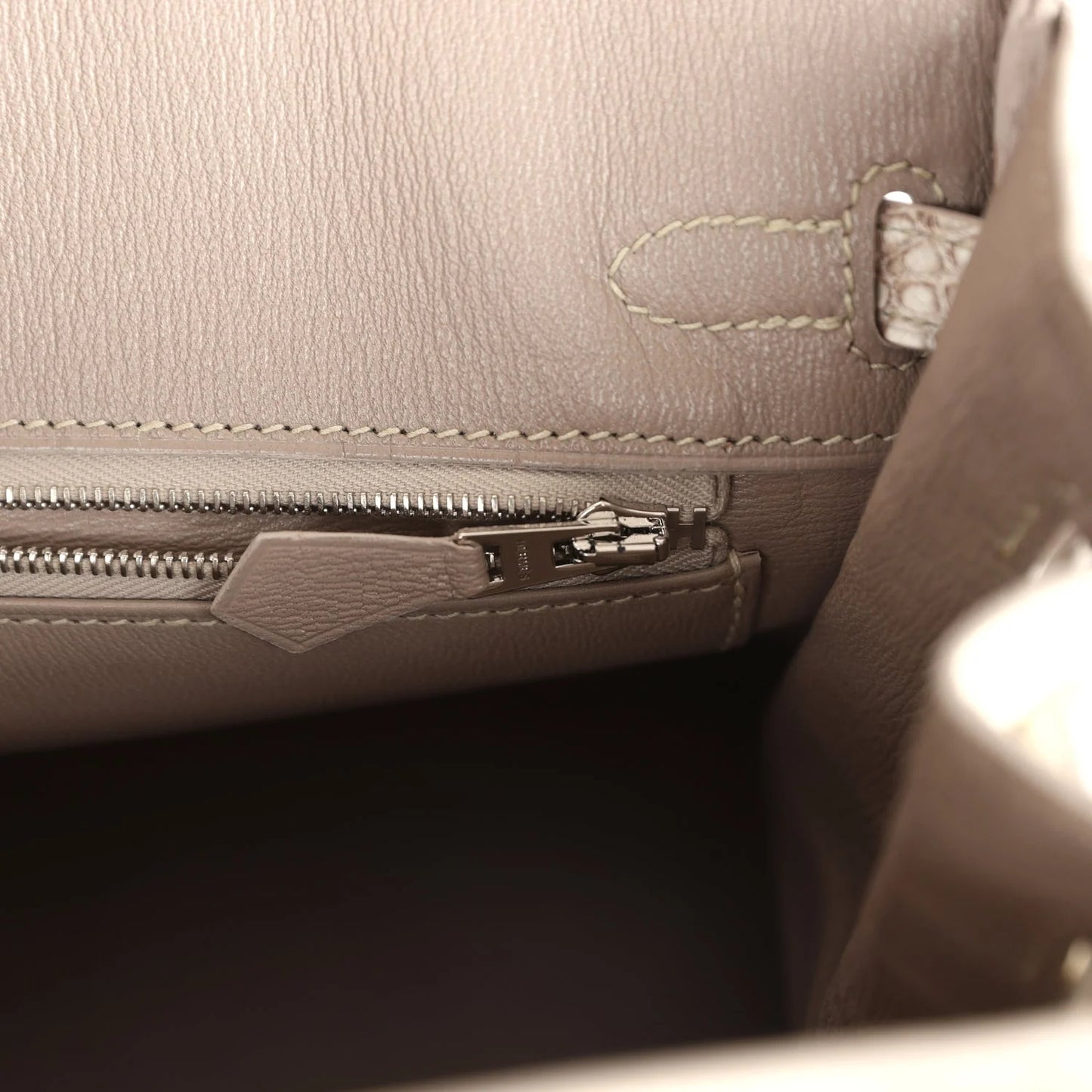 Hermès Birkin 25 Himalaya Niloticus Crocodile Palladium Hardware