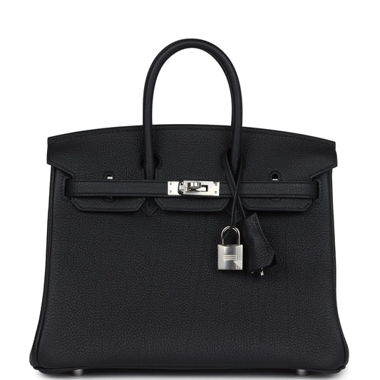 Hermès Birkin 25 Black Togo Palladium Hardware