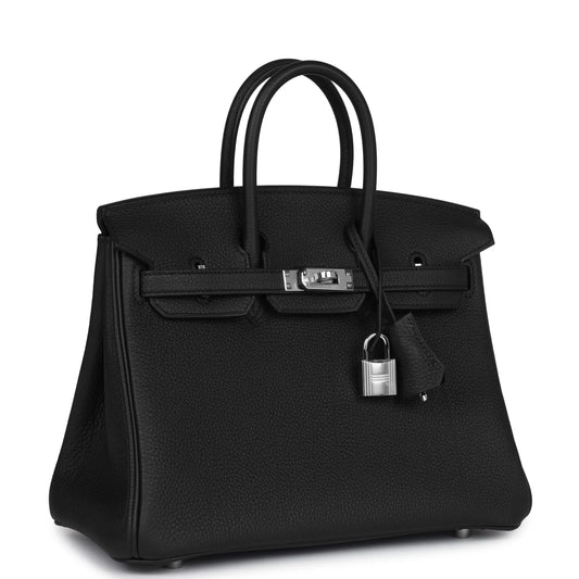 Hermès Birkin 25 Black Togo Palladium Hardware