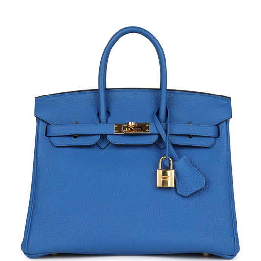 Hermès Birkin 25 Bleu Zellige Togo Gold Hardware