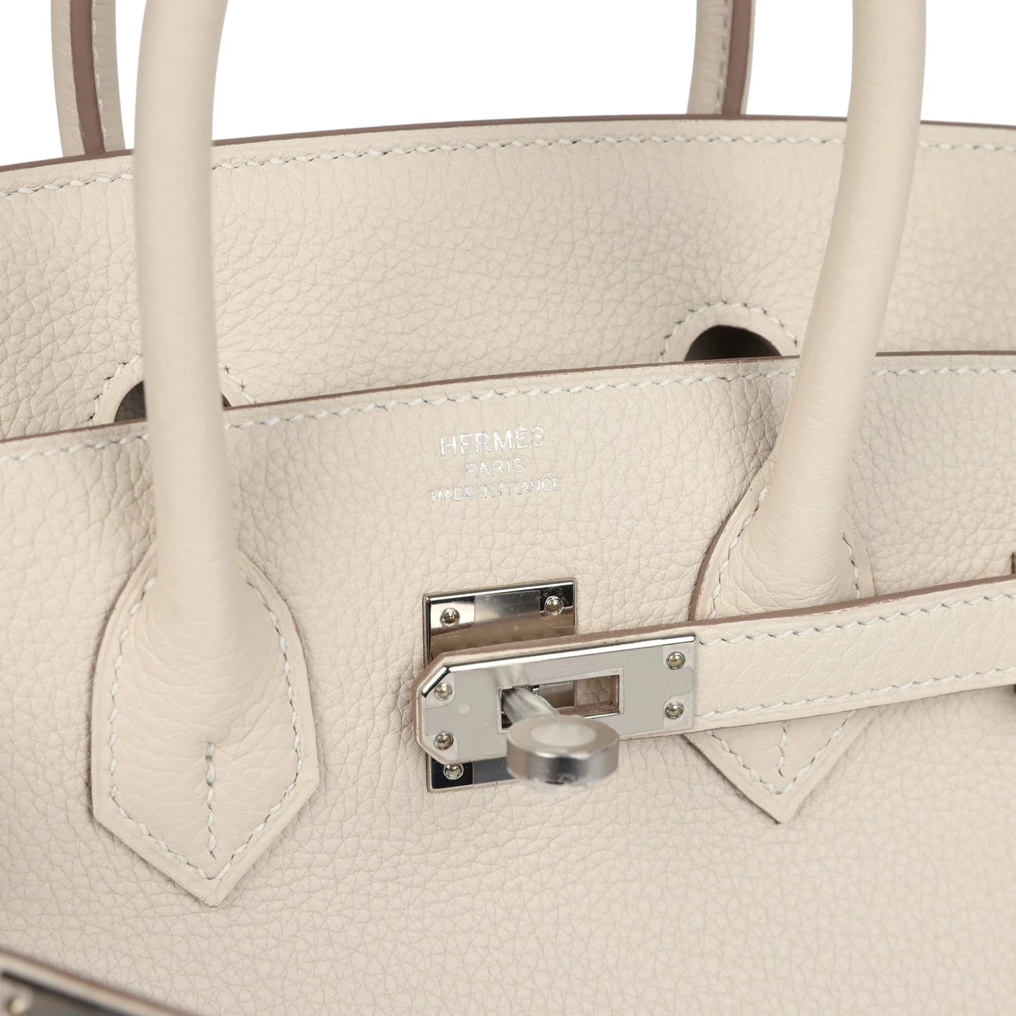 Hermès Birkin 25 Craie Togo Palladium Hardware
