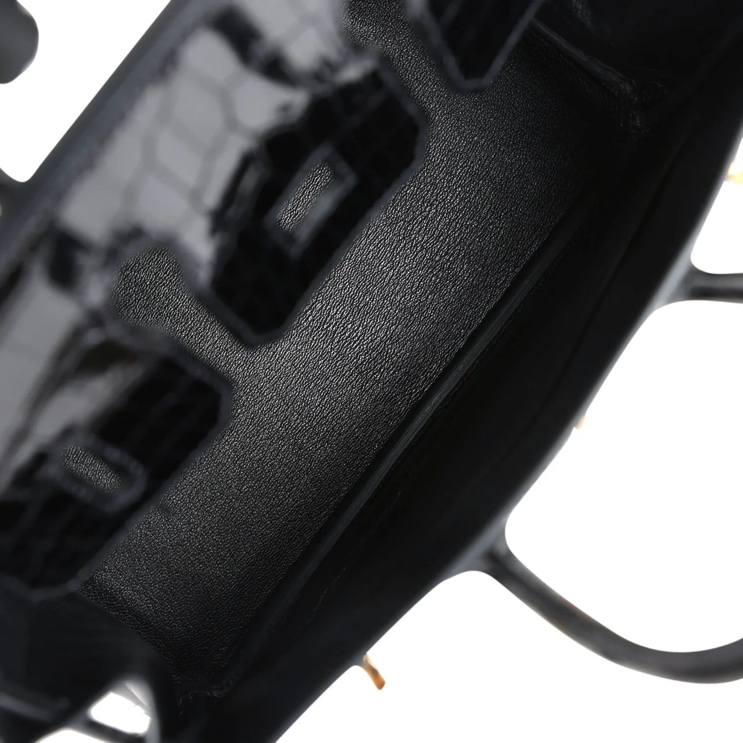 Hermès Birkin 25 Black Shiny Niloticus Crocodile Gold Hardware