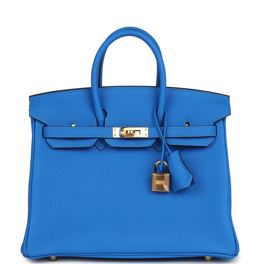 Hermès Birkin 25 Bleu Hydra Togo Gold Hardware