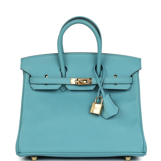 Hermès Birkin 25 Bleu Saint Cyr Swift Gold Hardware
