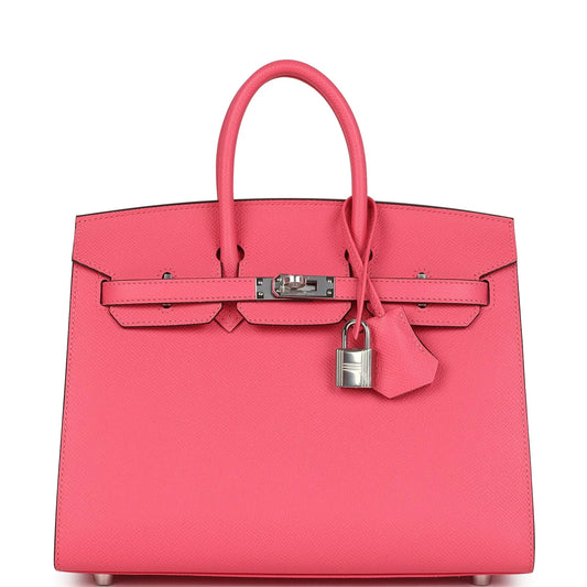 Hermès Birkin Sellier 25 Rose Azalee Epsom Palladium Hardware