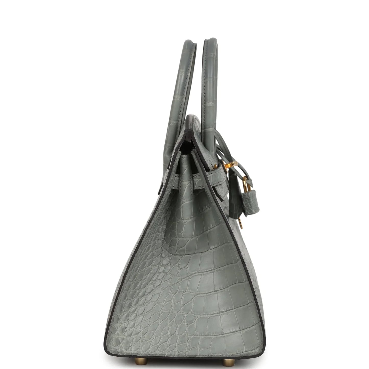 Hermès Birkin Sellier 25 Gris Ciment Matte Alligator Gold Hardware