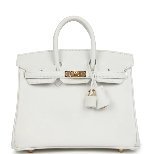Hermès Birkin 25 New White Swift Gold Hardware