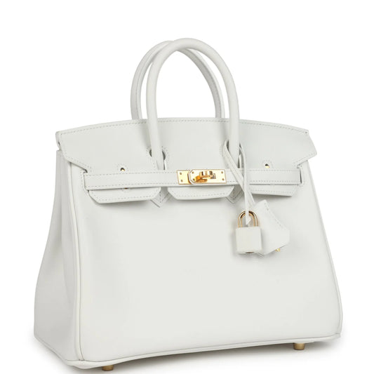 Hermès Birkin 25 New White Swift Gold Hardware