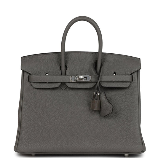 Hermès Birkin 25 Gris Meyer Togo Palladium Hardware