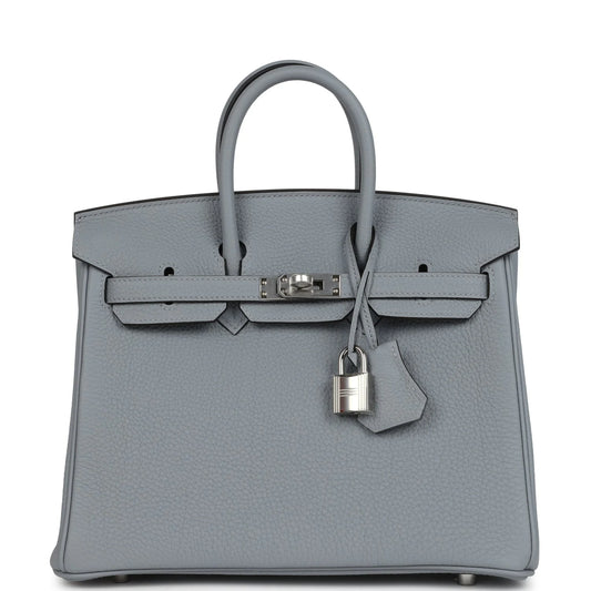 Hermès Birkin 25 Gris Pantin Togo Palladium Hardware