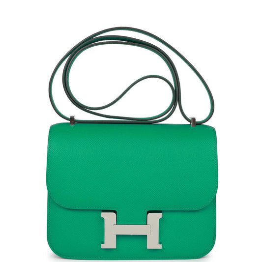 Hermès Constance 18 Vert Jade Epsom Palladium Hardware
