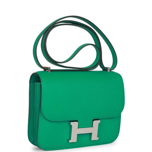 Hermès Constance 18 Vert Jade Epsom Palladium Hardware