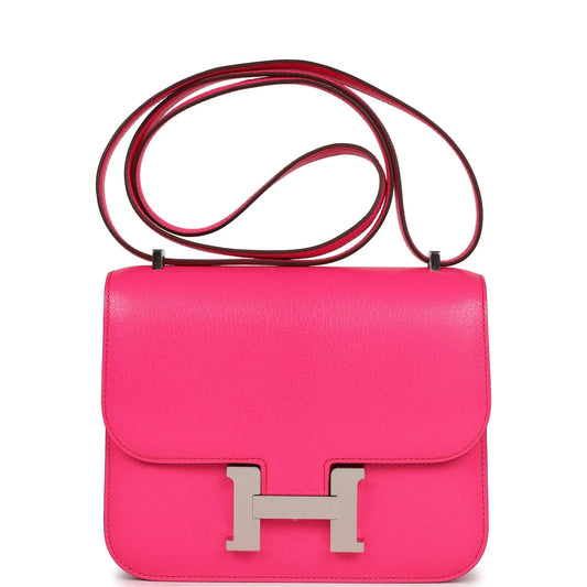 Hermès Constance 18 Rose Pop Chevre Chamkila Palladium Hardware