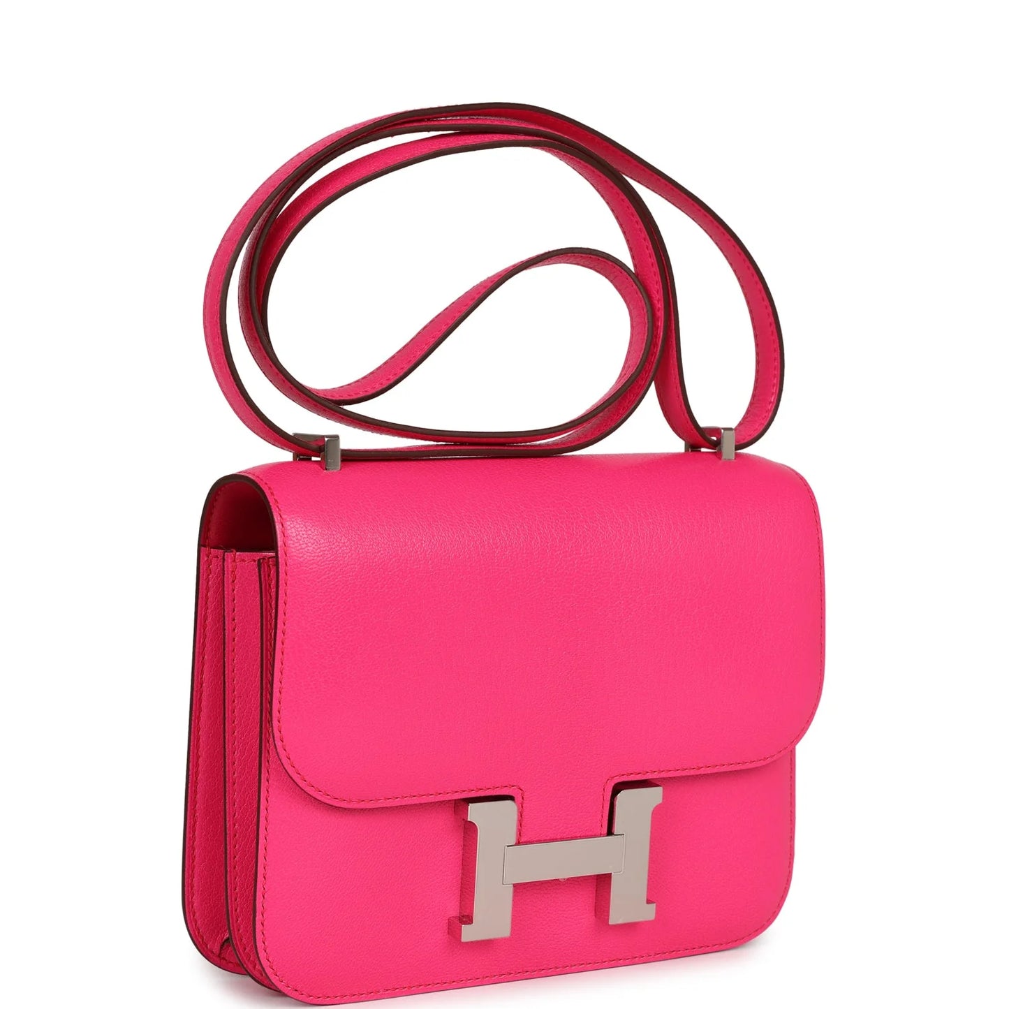 Hermès Constance 18 Rose Pop Chevre Chamkila Palladium Hardware