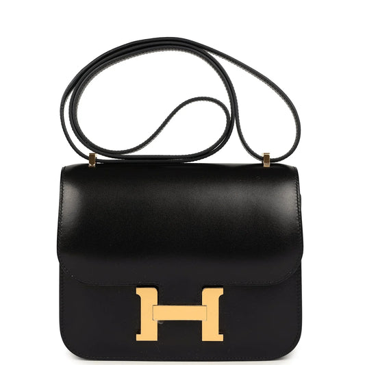 Hermès Constance 18 Black Box Gold Hardware