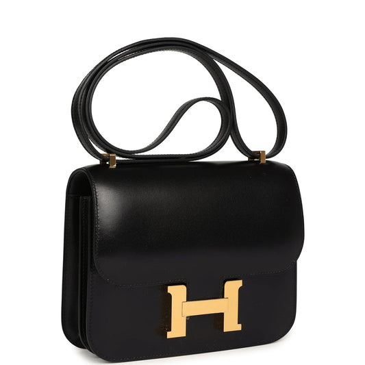 Hermès Constance 18 Black Box Gold Hardware