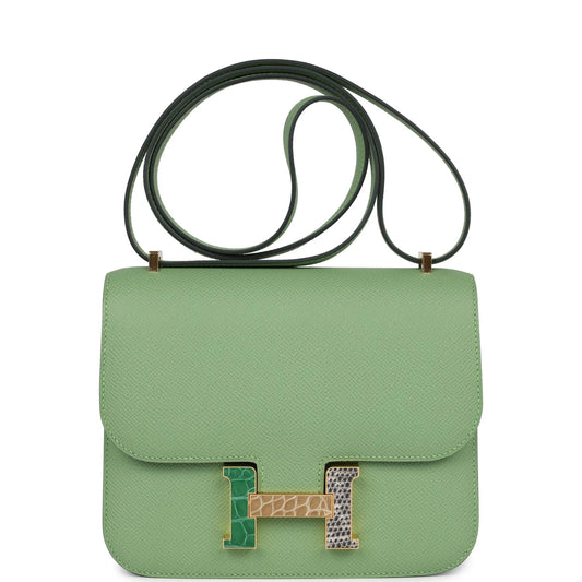 Hermès Constance 18 Vert Criquet Epsom Marquette Hardware