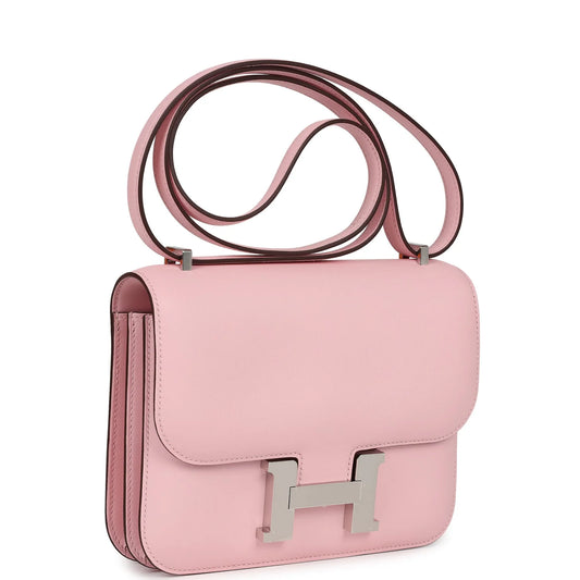 Hermès Constance 18 Rose Sakura Swift Palladium Hardware
