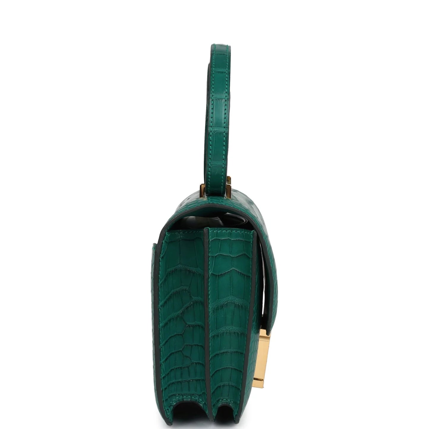 Hermès Constance 18 Malachite Matte Alligator Gold Hardware