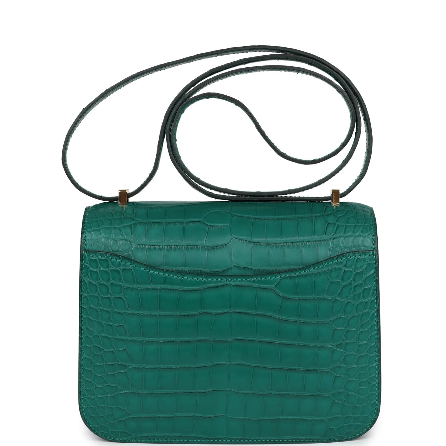 Hermès Constance 18 Malachite Matte Alligator Gold Hardware