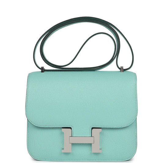 Hermès Constance 18 Aqua Chevre Palladium Hardware
