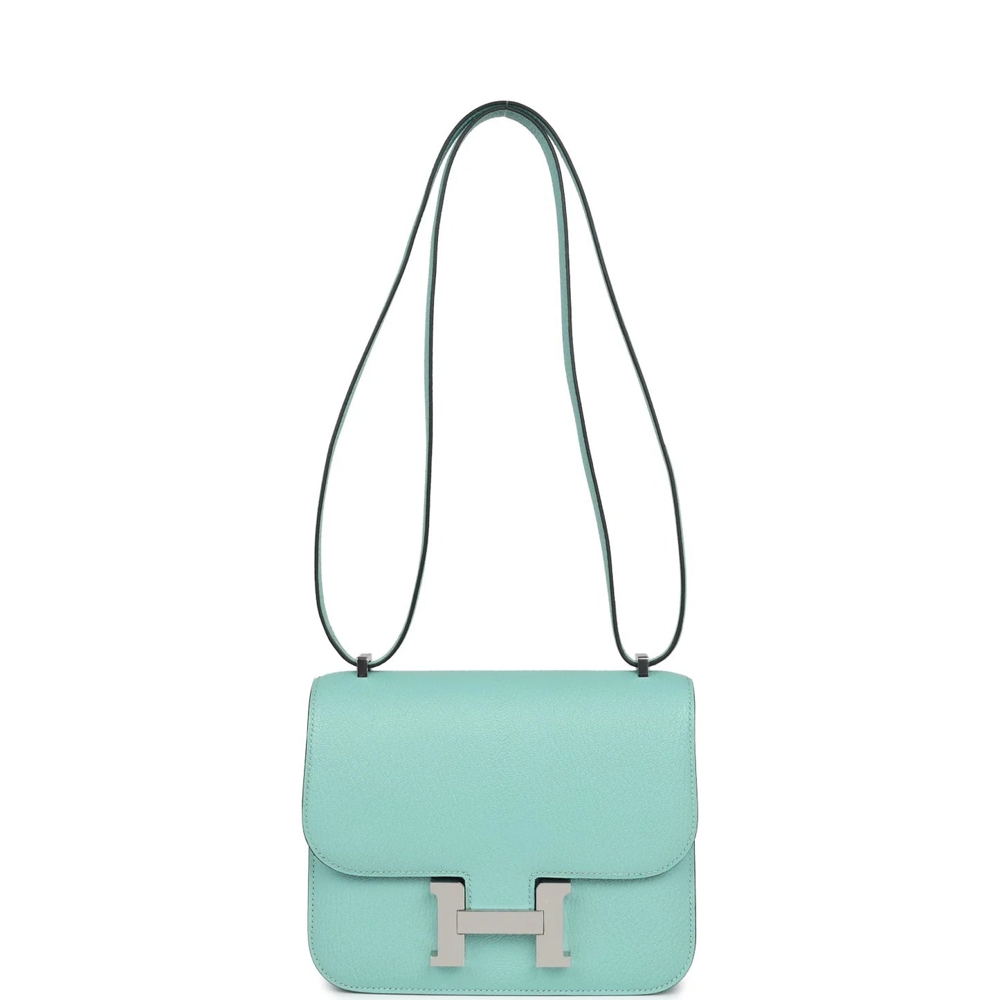 Hermès Constance 18 Aqua Chevre Palladium Hardware