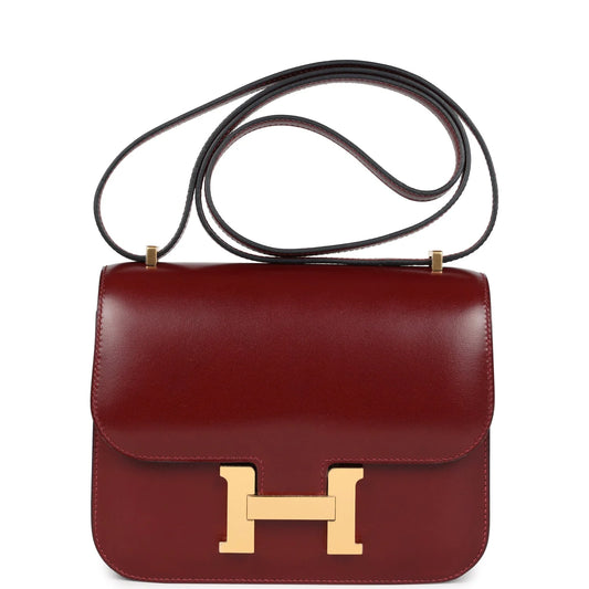 Hermès Constance 18 Rouge H Box Calfskin Gold Hardware