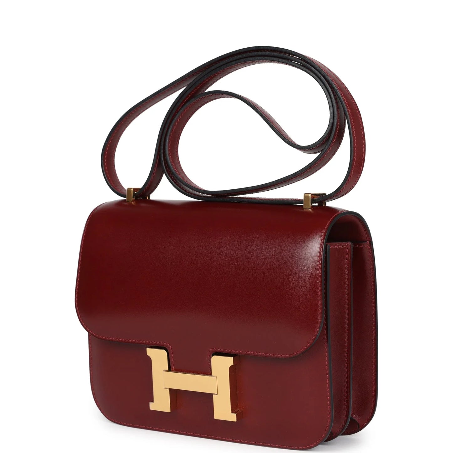 Hermès Constance 18 Rouge H Box Calfskin Gold Hardware