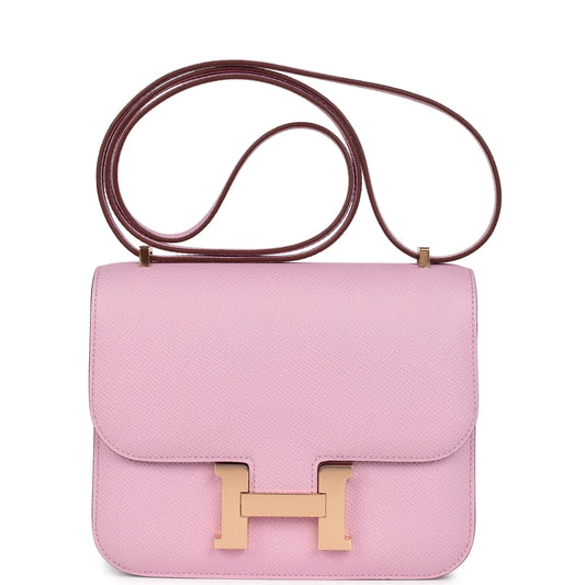 Hermès Constance 18 Mauve Sylvestre Epsom Rose Gold Hardware