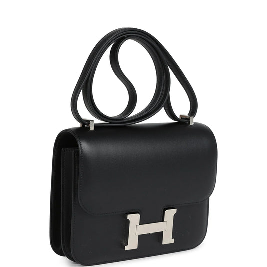 Hermès Constance 18 Black Tadelakt Palladium Hardware