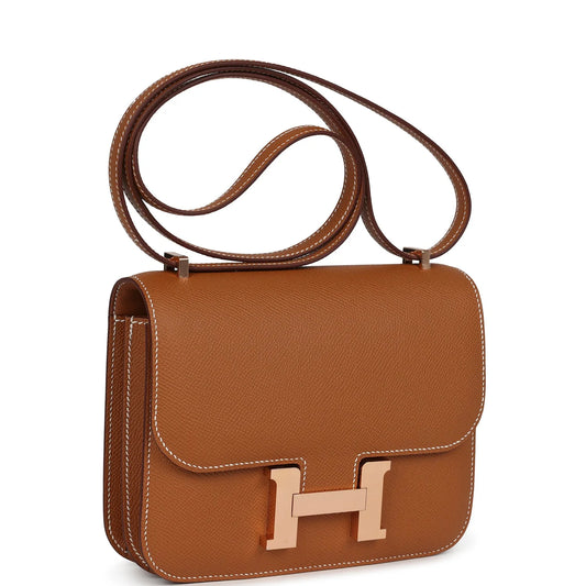 Hermès Constance 18 Gold Epsom Rose Gold Hardware