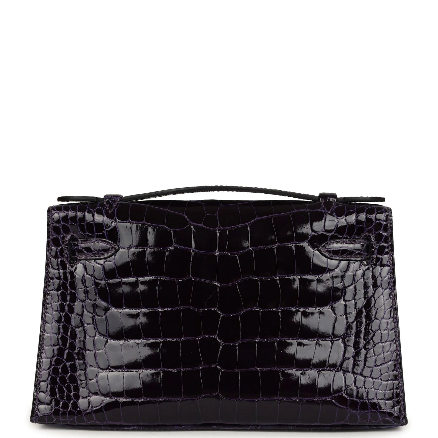 Hermès Kelly Pochette Amethyst Shiny Alligator Gold Hardware