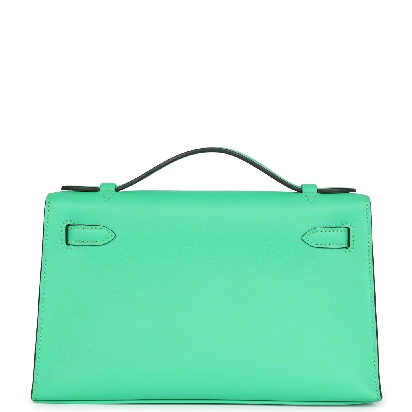Hermès Kelly Pochette Vert Comics Swift Palladium Hardware