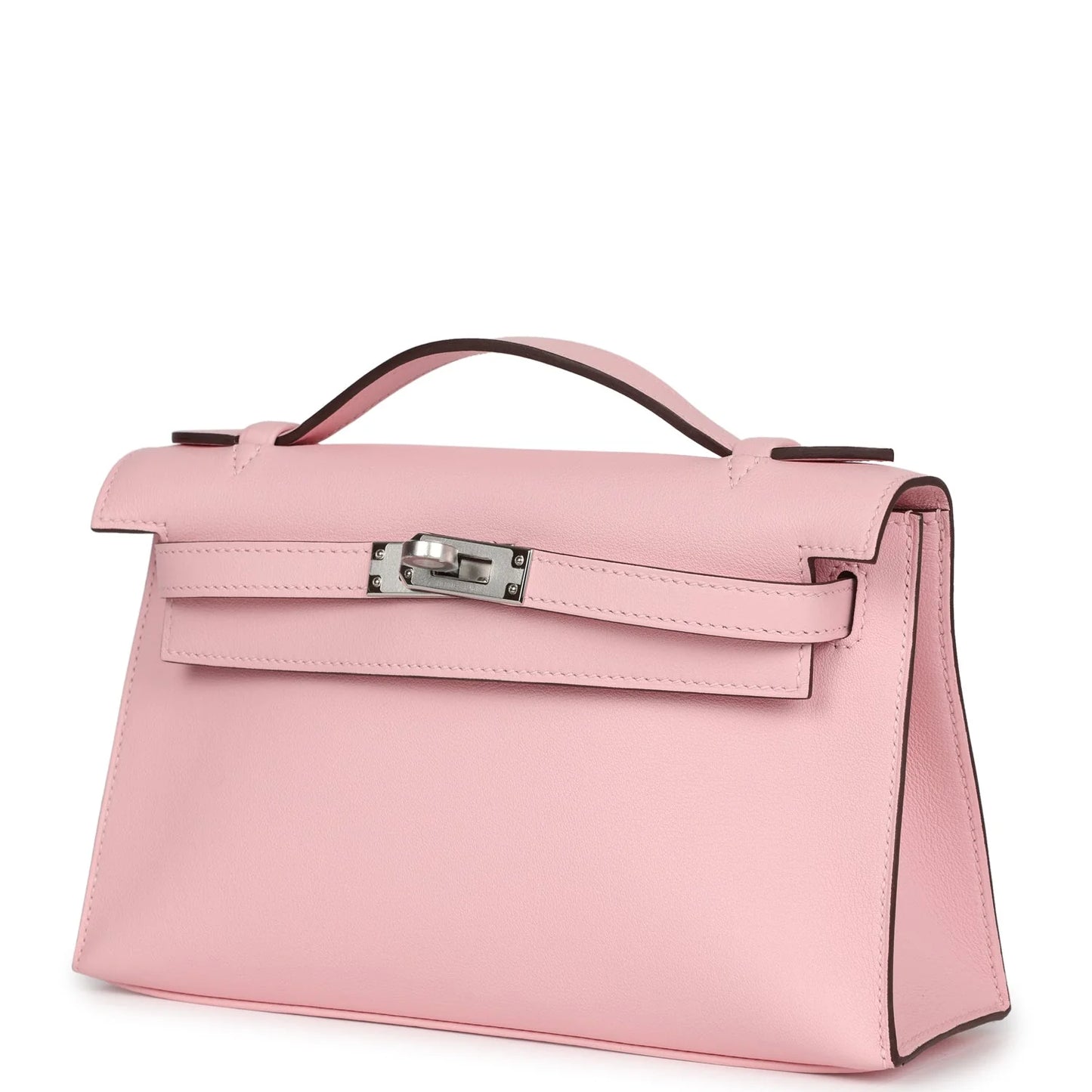 Hermès Kelly Pochette Rose Sakura Swift Palladium Hardware