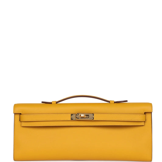 Hermès Kelly Cut Jaune Ambre Swift Gold Hardware
