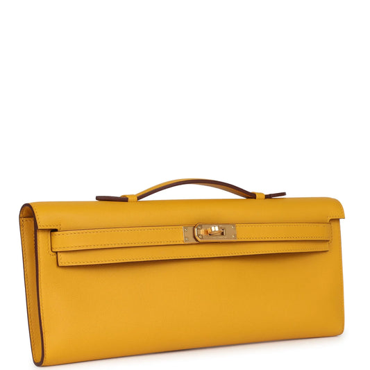 Hermès Kelly Cut Jaune Ambre Swift Gold Hardware