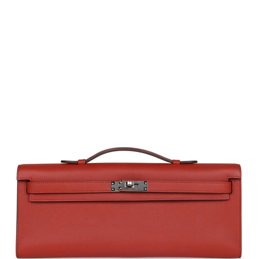 Hermès Kelly Cut Sanguine Swift Palladium Hardware
