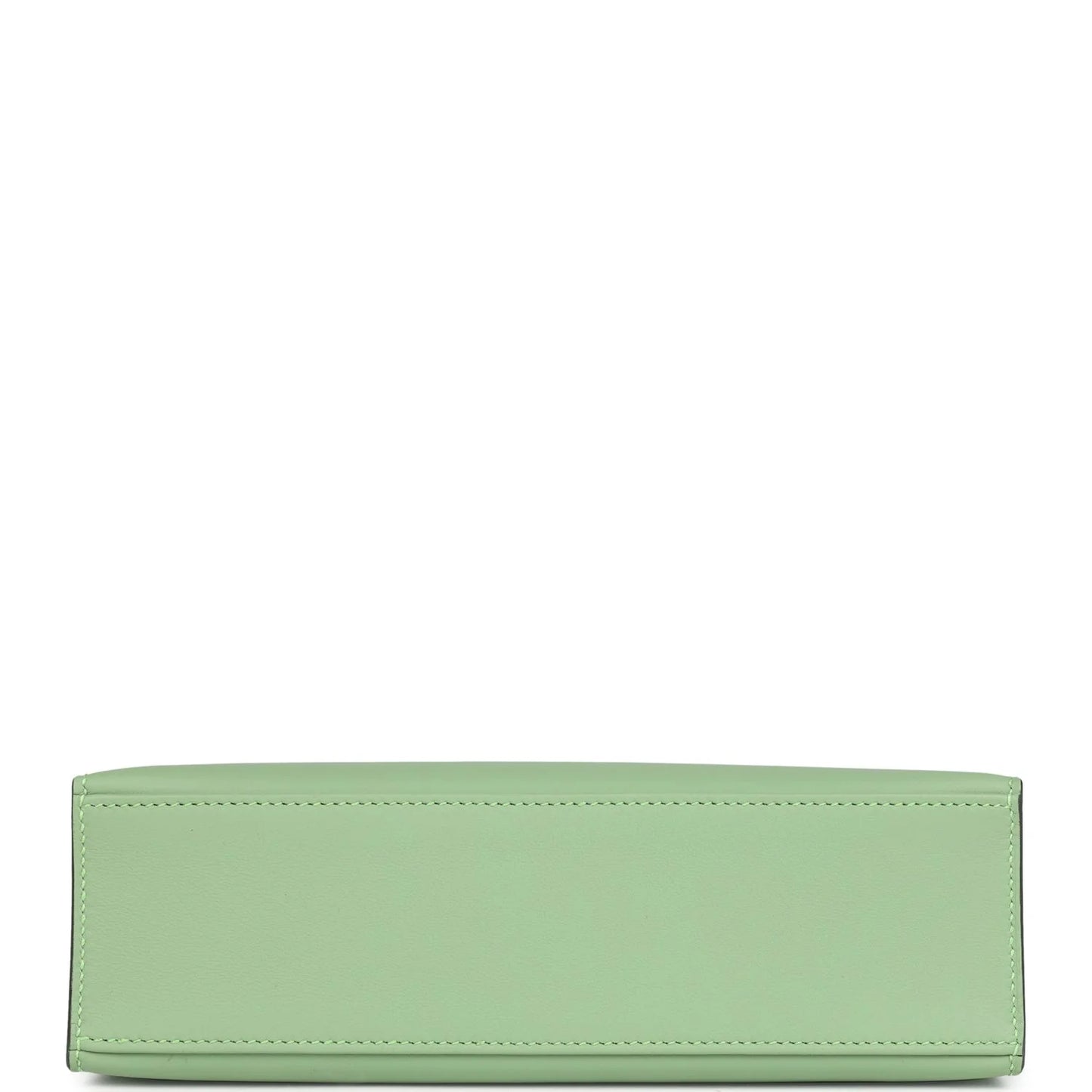 Hermès Kelly Pochette Vert Criquet Swift Palladium Hardware
