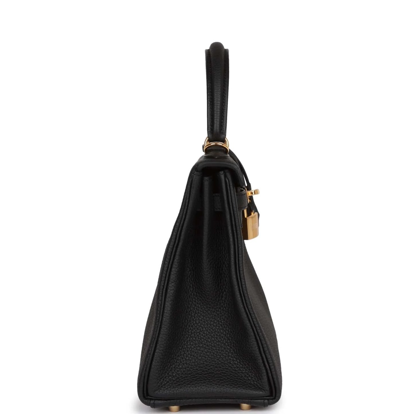 Hermès Kelly Retourne 25 Black Togo Gold Hardware