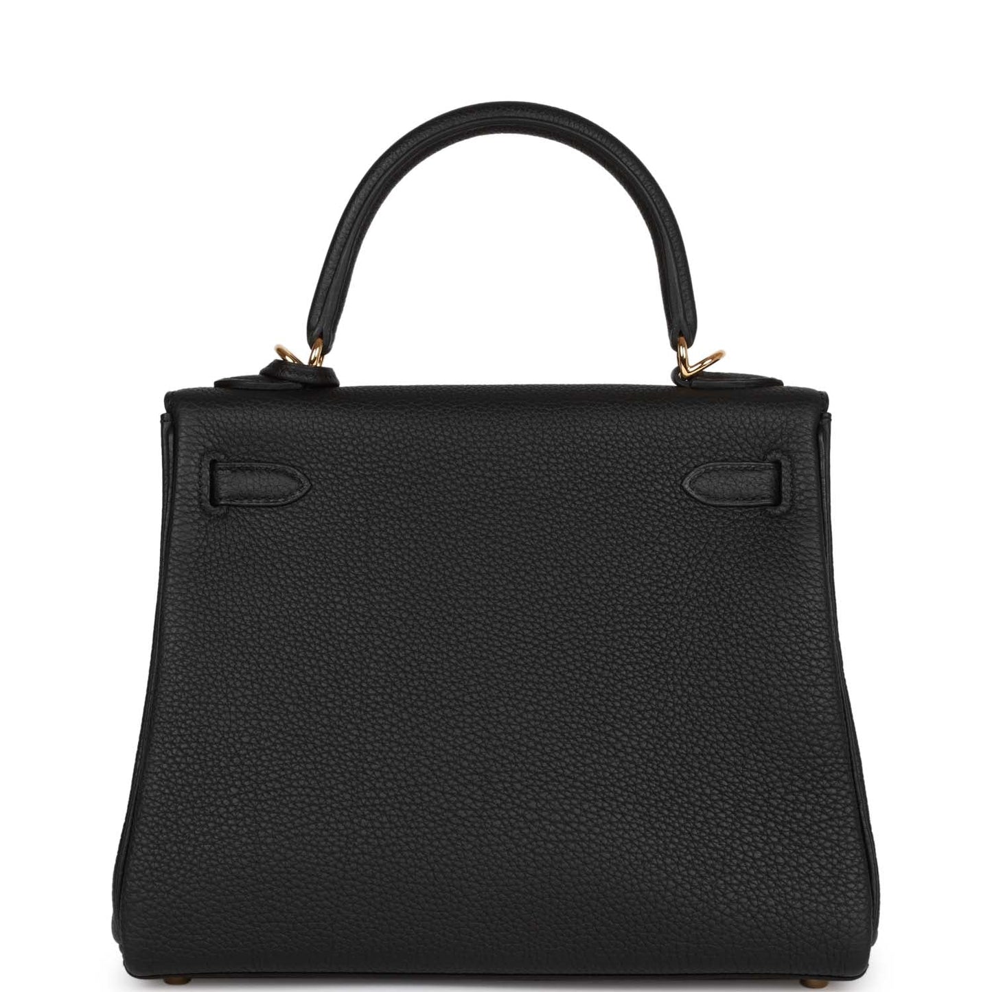 Hermès Kelly Retourne 25 Black Togo Gold Hardware